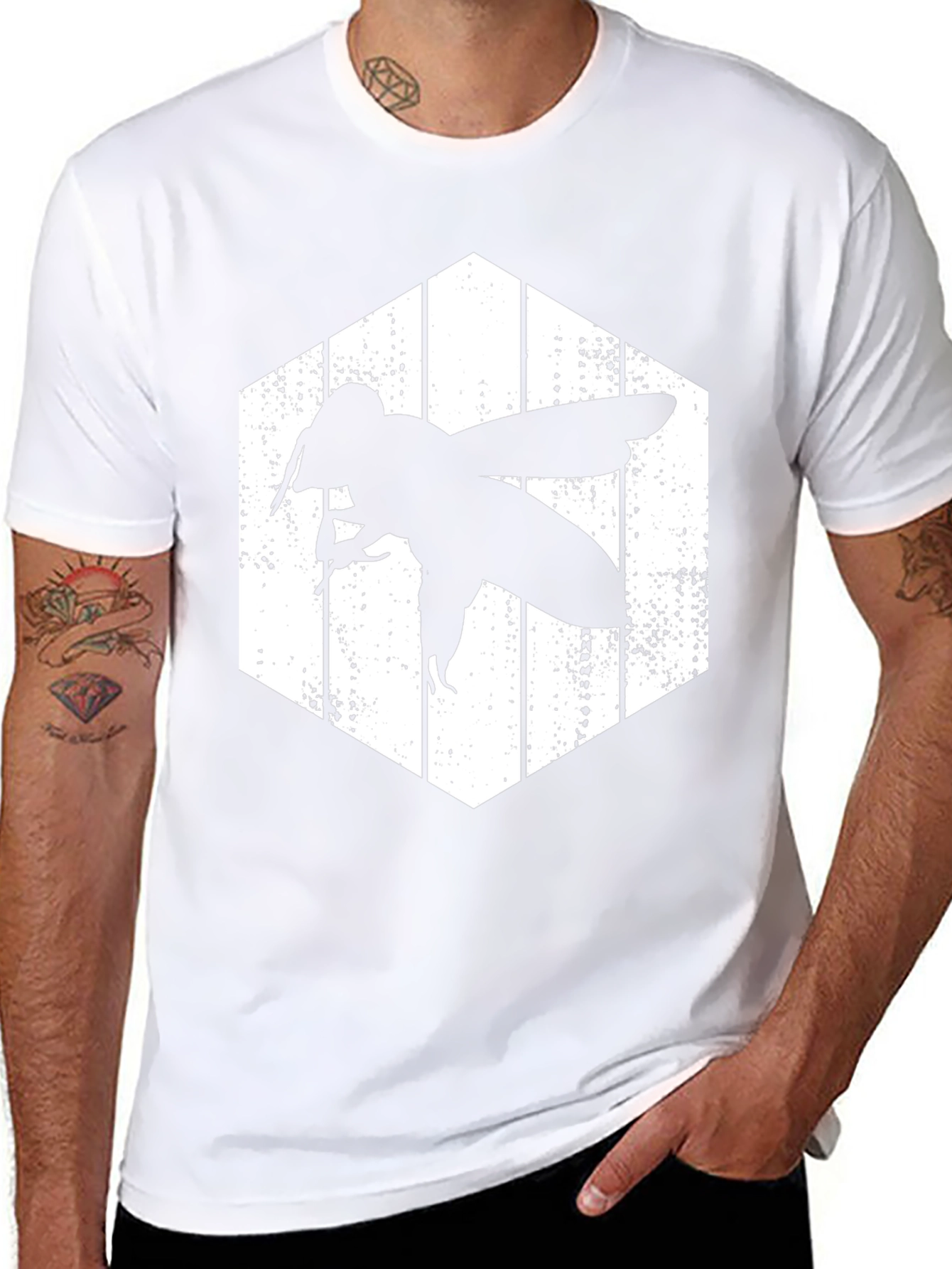 Bee Hexagon Graphic Tee - Black T-Shirt