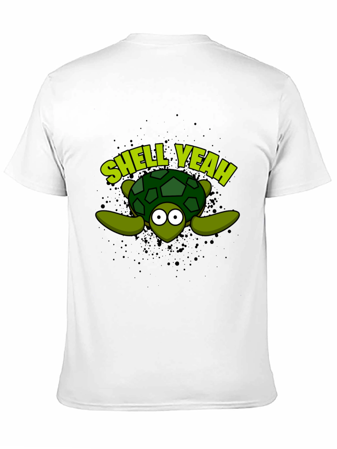 Shell Yeah Turtle Graphic Tee - Black Cotton T-Shirt
