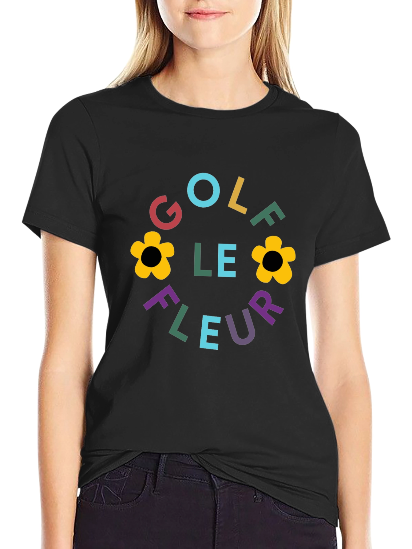 Golf Le Fleur Graphic Black T-Shirt