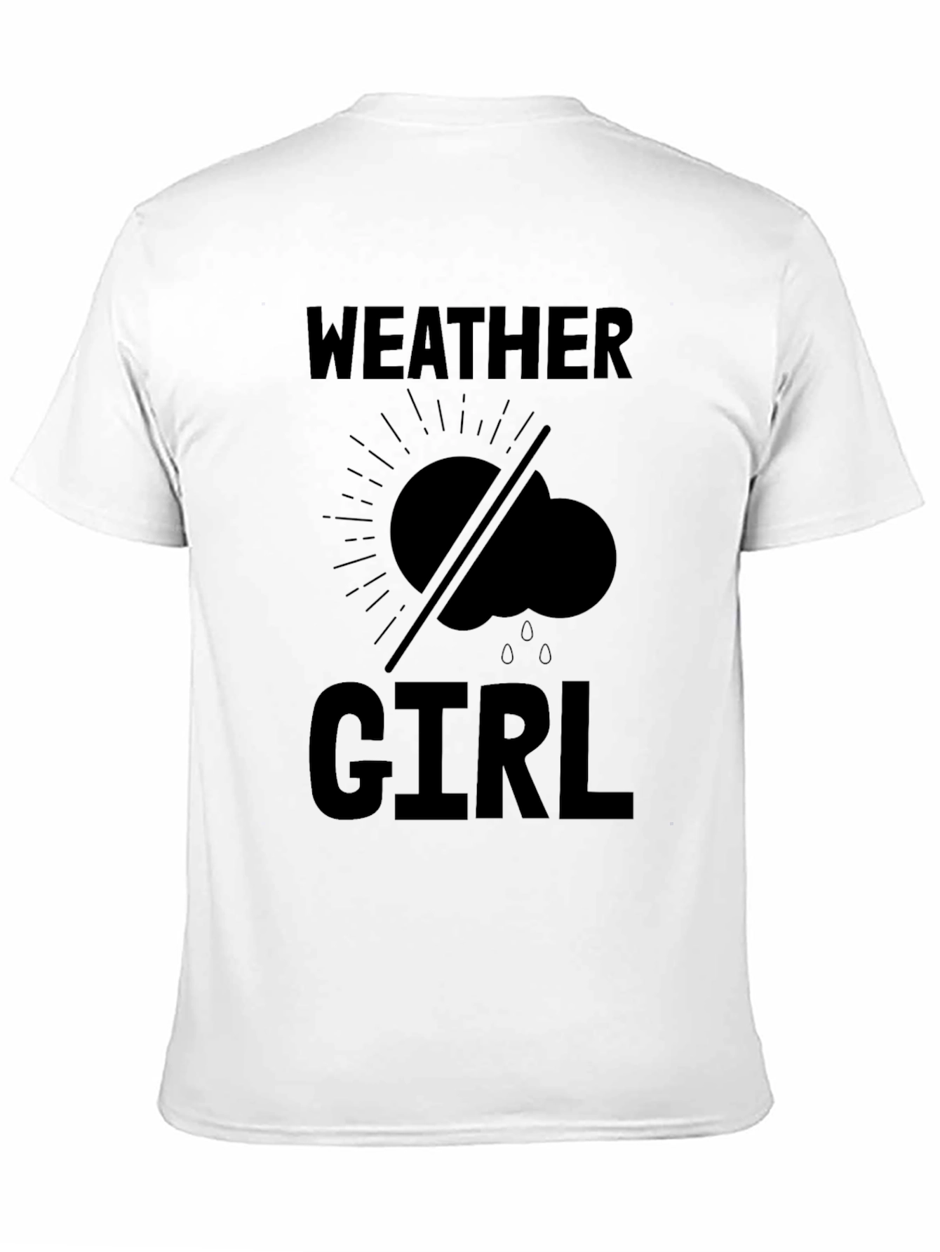 Weather Girl Graphic Tee - Black Cotton T-Shirt