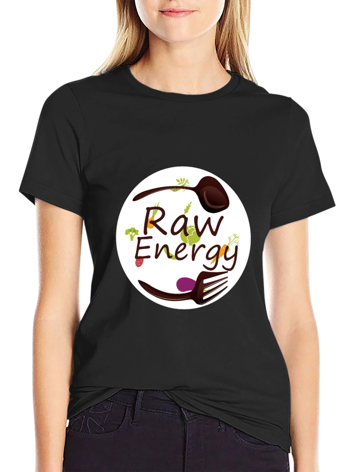 Raw Energy Graphic Tee - Healthy Vegan Lifestyle