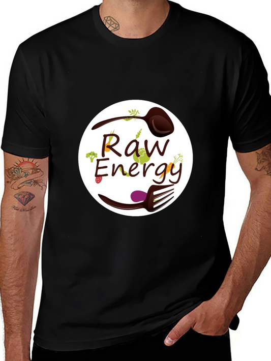 Raw Energy Graphic Tee - Healthy Vegan Lifestyle