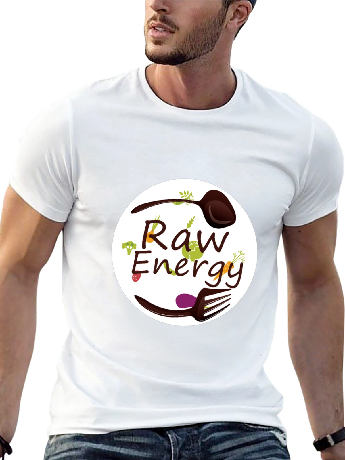 Raw Energy Graphic Tee - Healthy Vegan Lifestyle