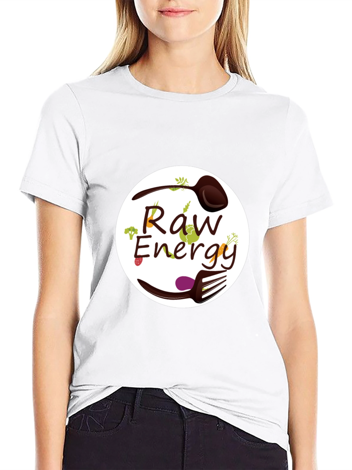 Raw Energy Graphic Tee - Healthy Vegan Lifestyle