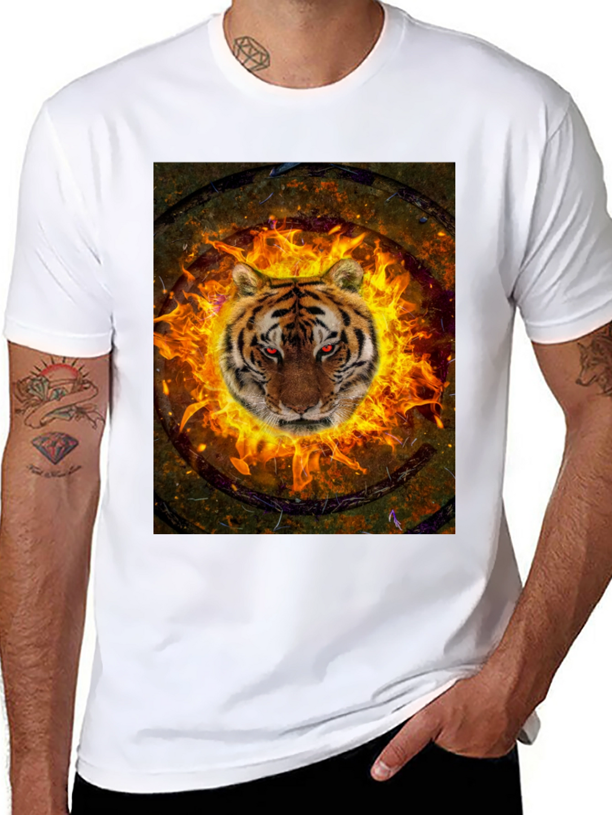 Fiery Tiger Graphic Tee