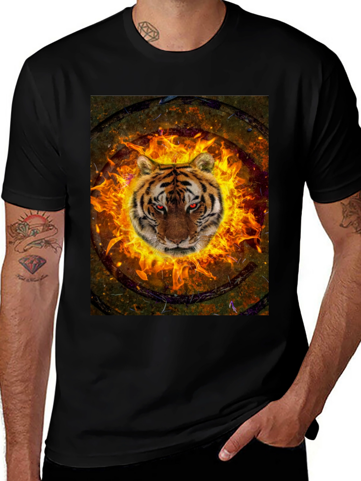 Fiery Tiger Graphic Tee