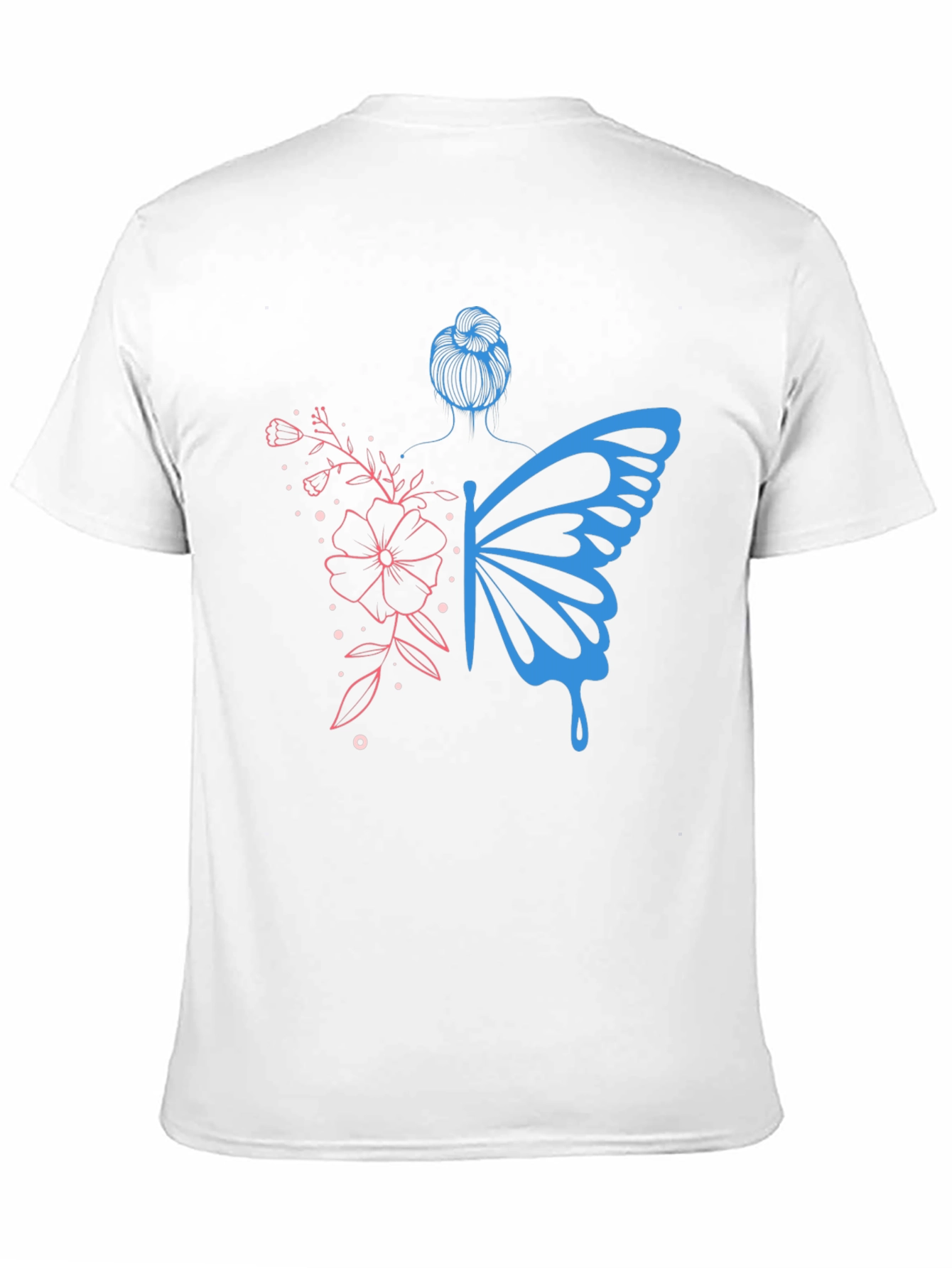 Butterfly Woman Graphic Tee - Unique Design