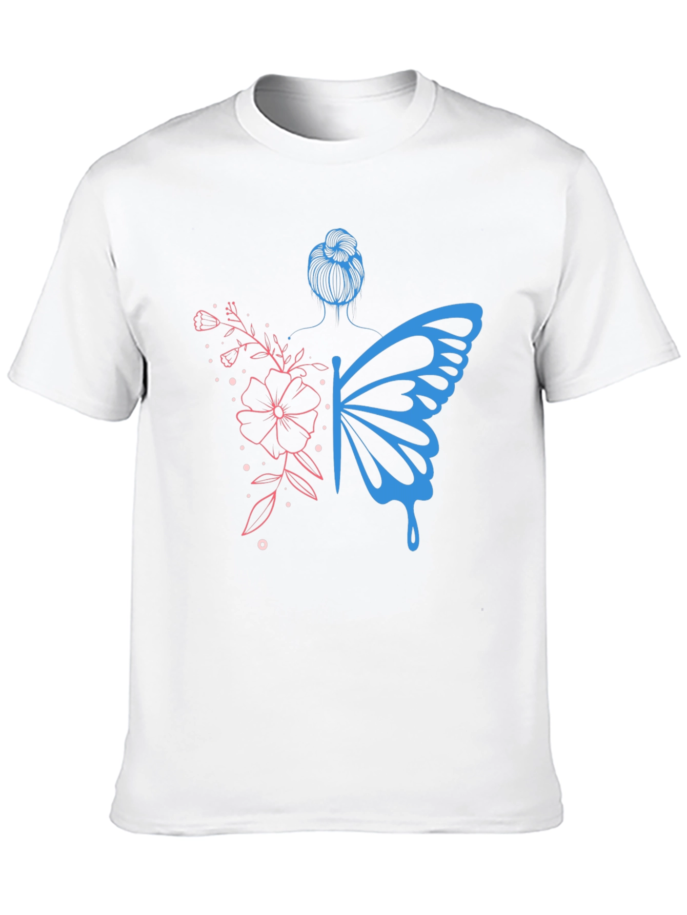 Butterfly Woman Graphic Tee - Unique Design