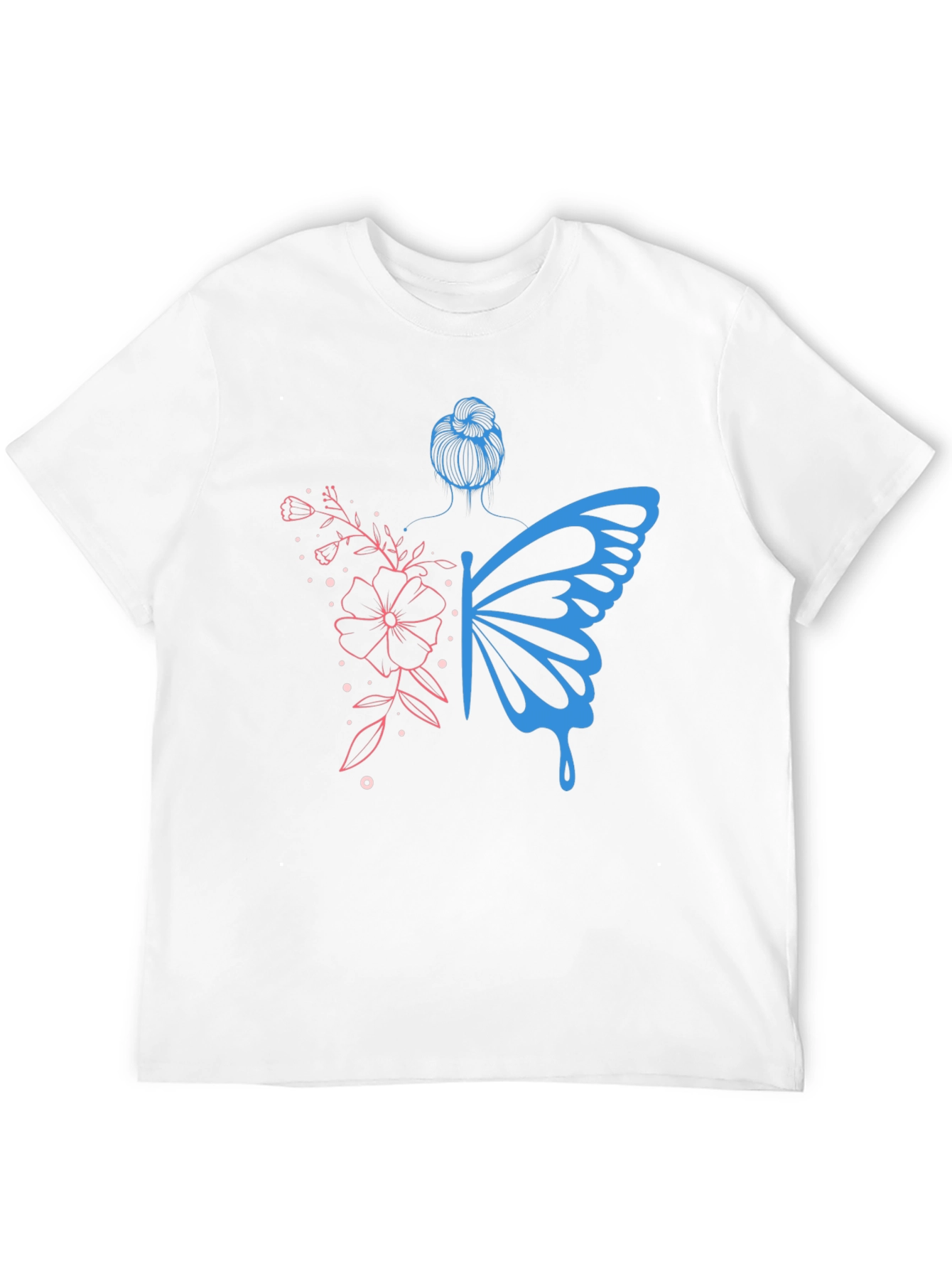 Butterfly Woman Graphic Tee - Unique Design