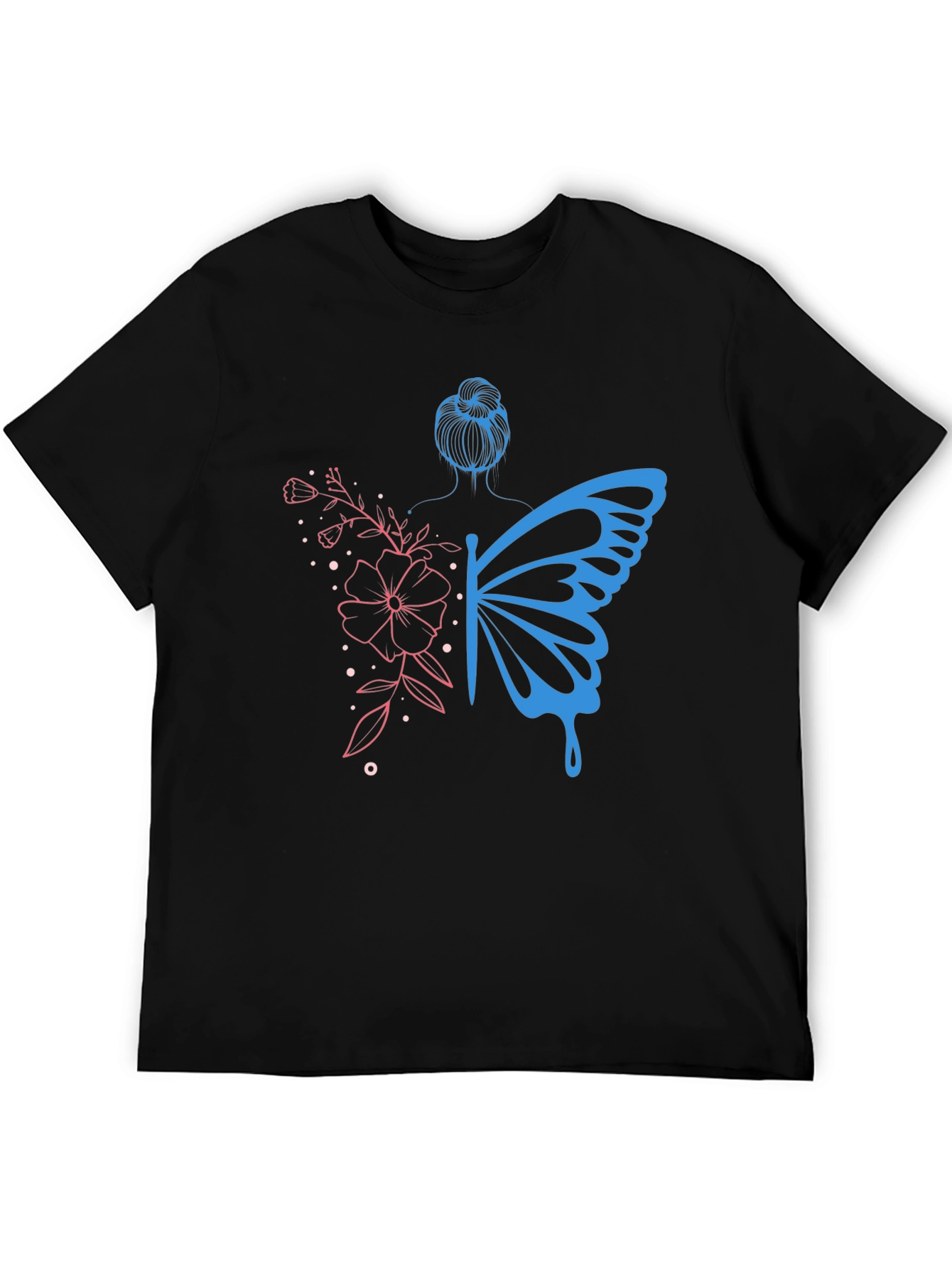 Butterfly Woman Graphic Tee - Unique Design