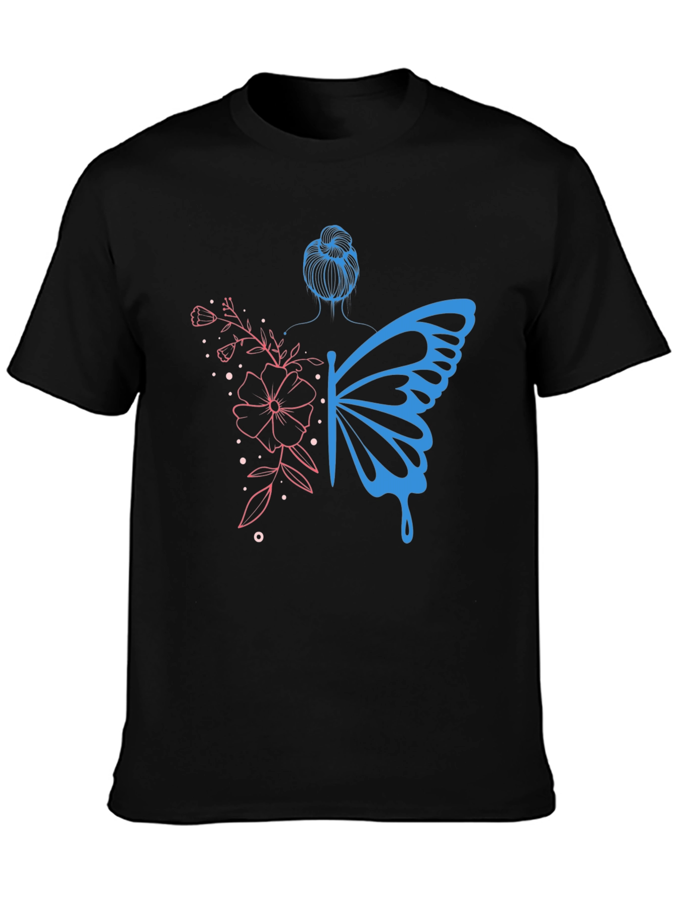 Butterfly Woman Graphic Tee - Unique Design