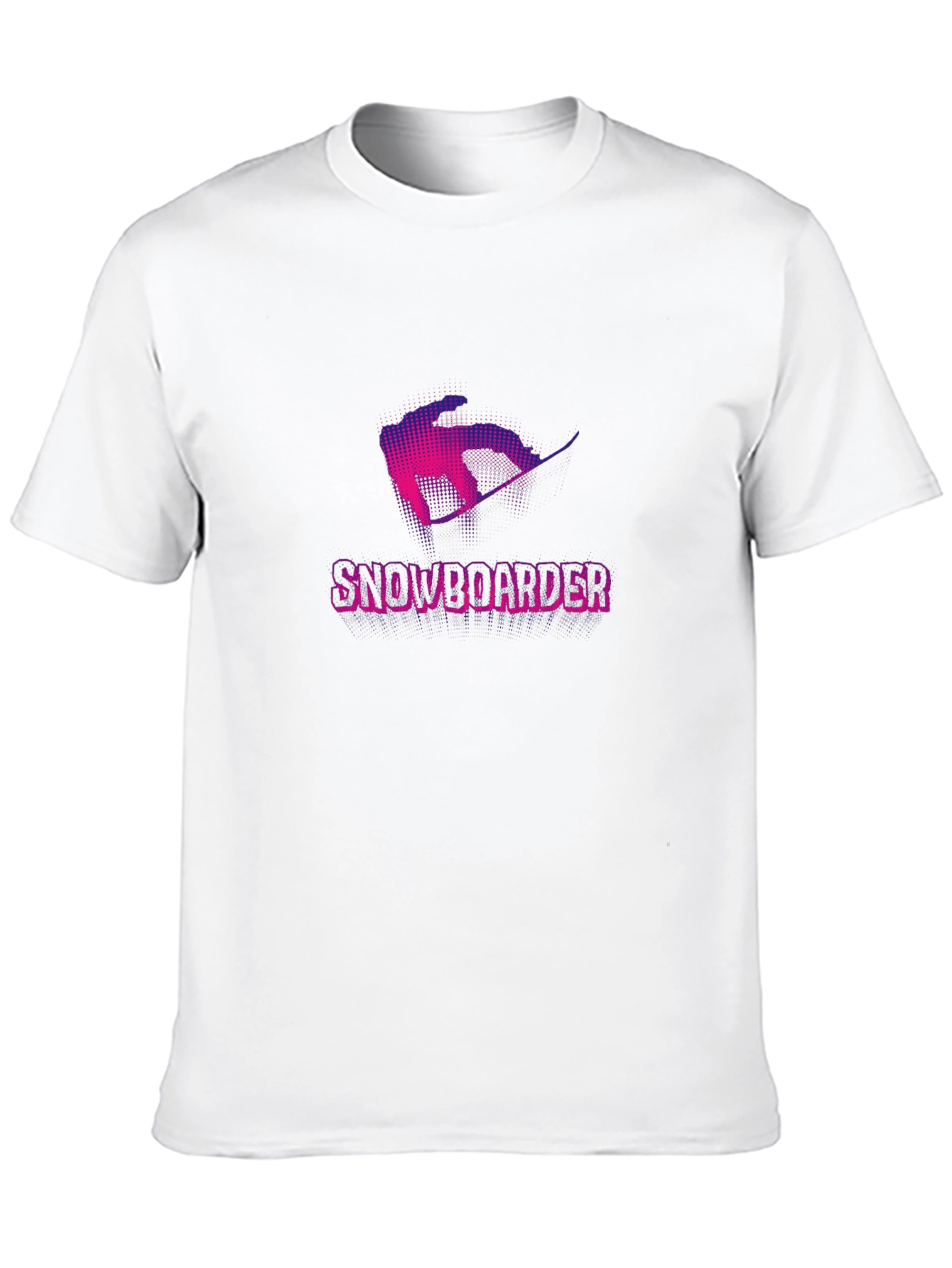 Snowboarder Graphic Tee - Black Cotton Casual Shirt