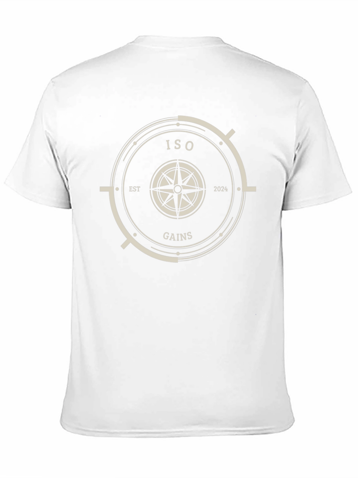 ISO Gains Black T-Shirt with Compass Design