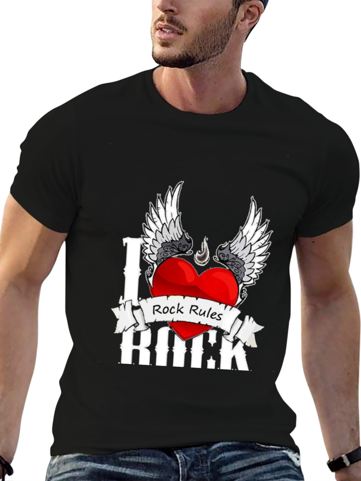 I Love Rock Music Graphic T-Shirt