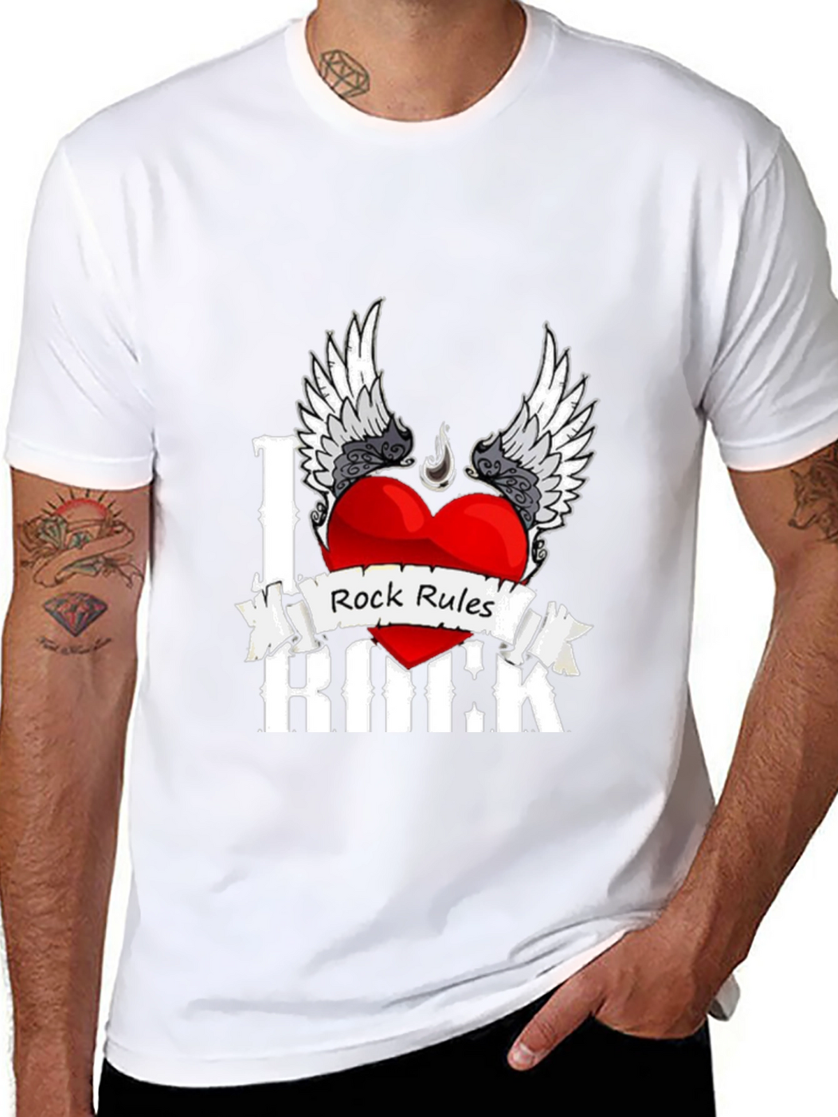 I Love Rock Music Graphic T-Shirt