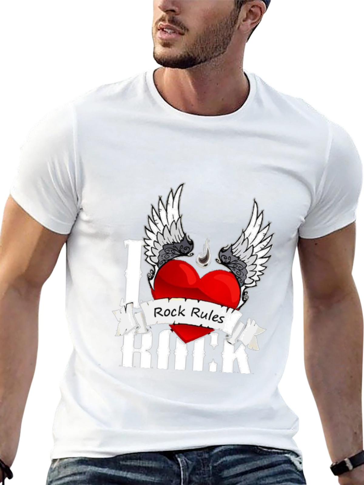 I Love Rock Music Graphic T-Shirt