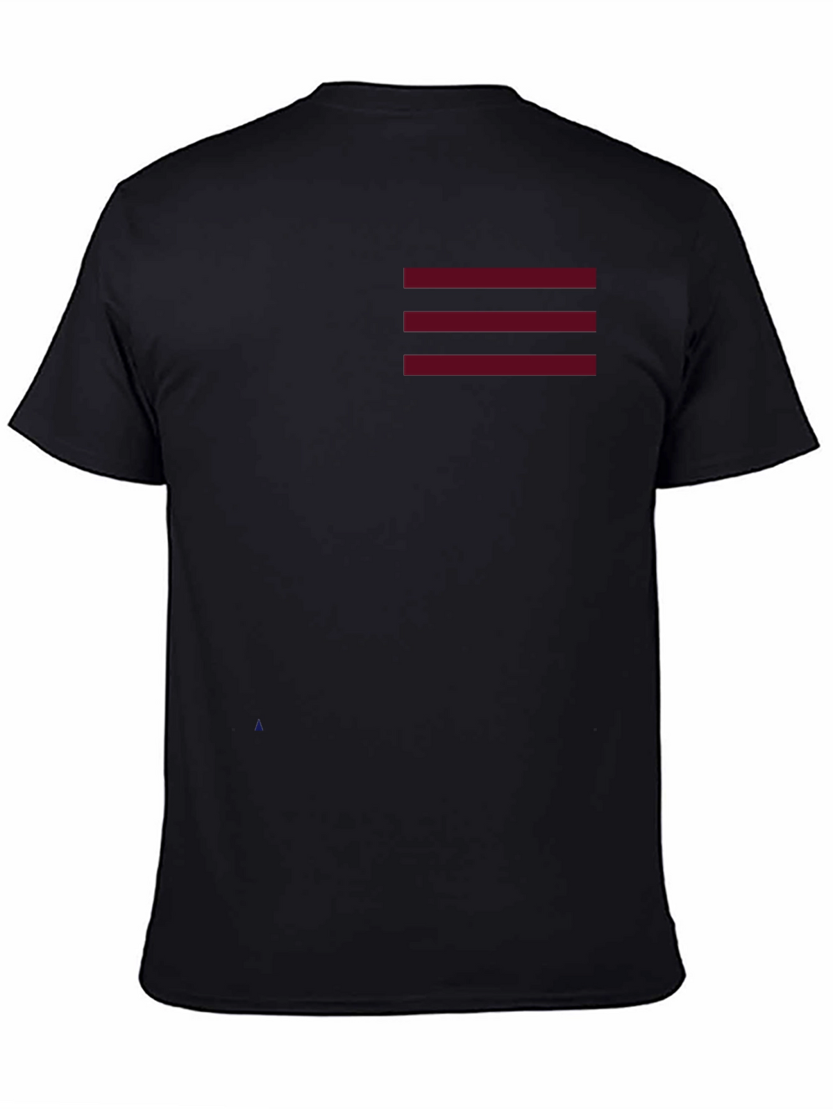 Striped Casual Black T-Shirt