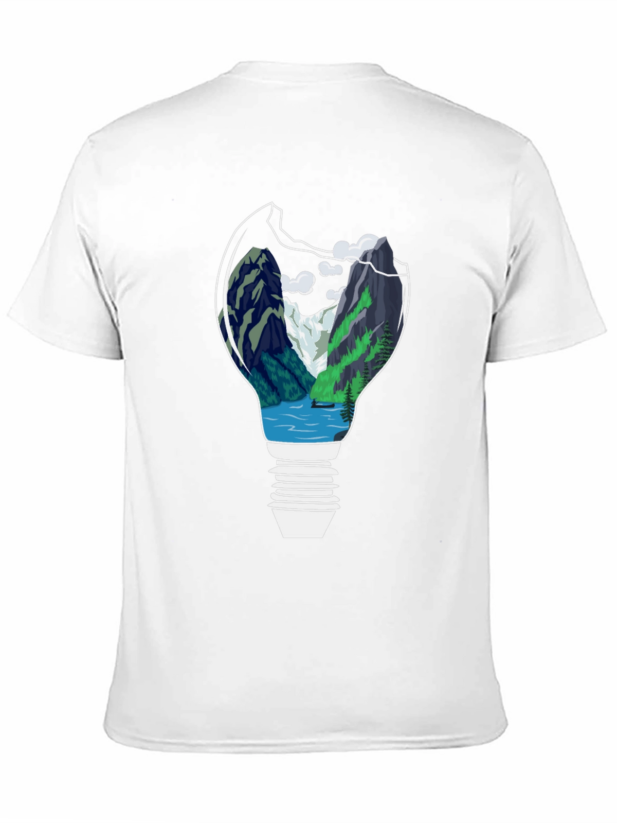 Nature Lightbulb Graphic Tee - Black