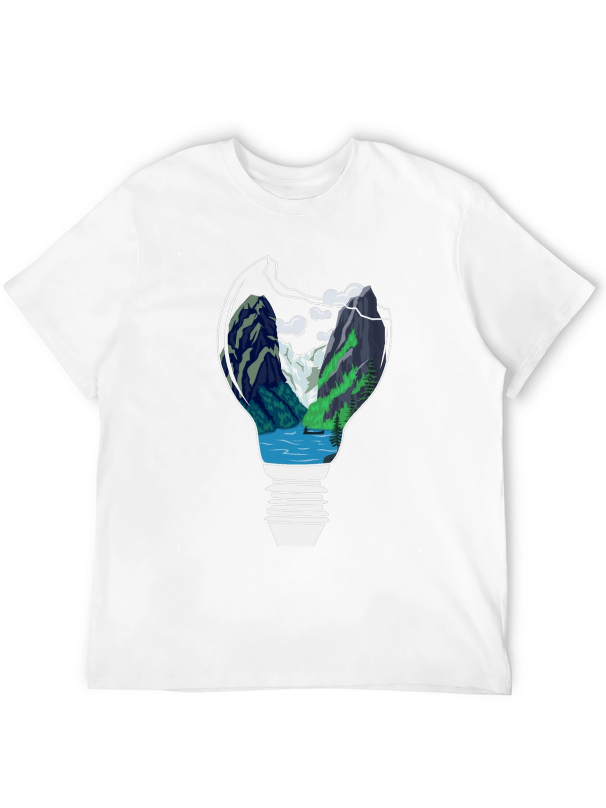 Nature Lightbulb Graphic Tee - Black
