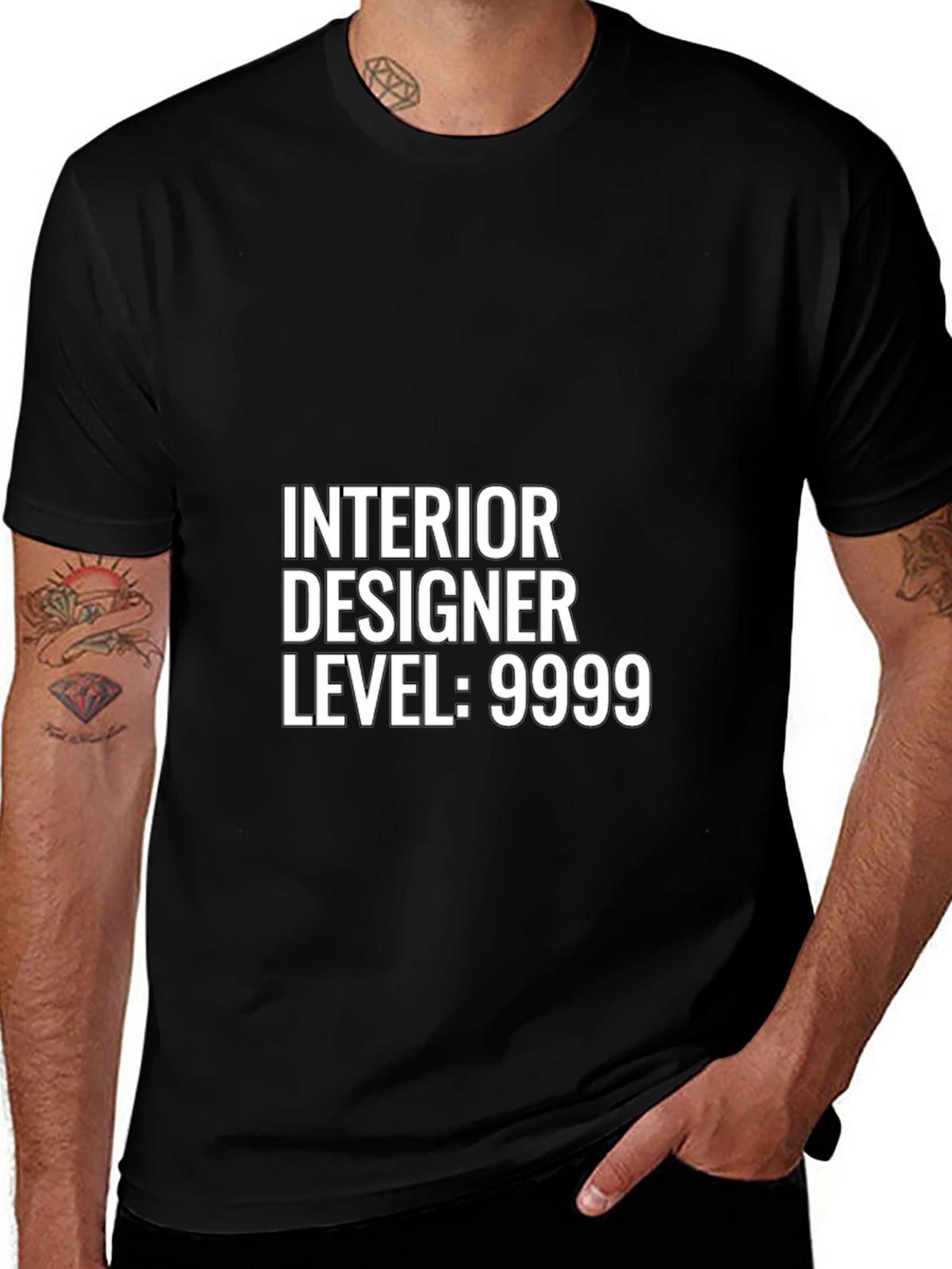 Interior Designer Level 9999 Black T-Shirt