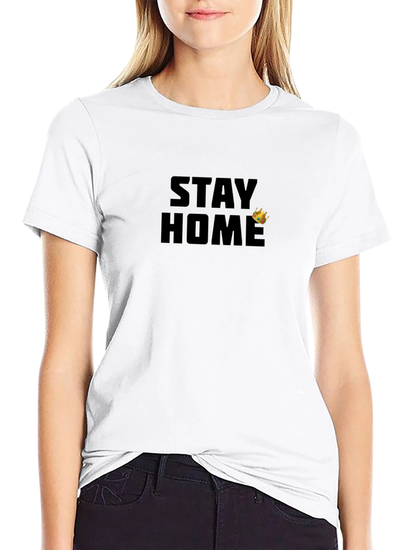 Stay Home King Graphic Tee - Stylish Comfort