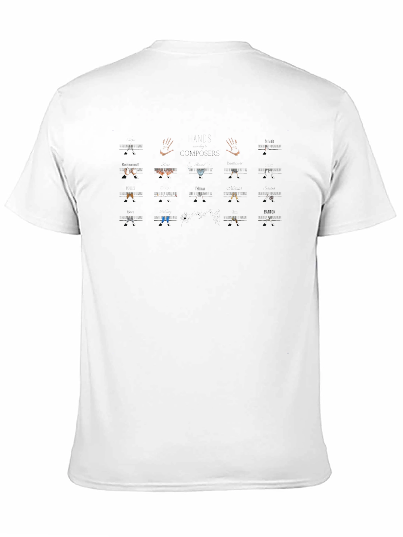 Abstract Hands Graphic Black T-Shirt