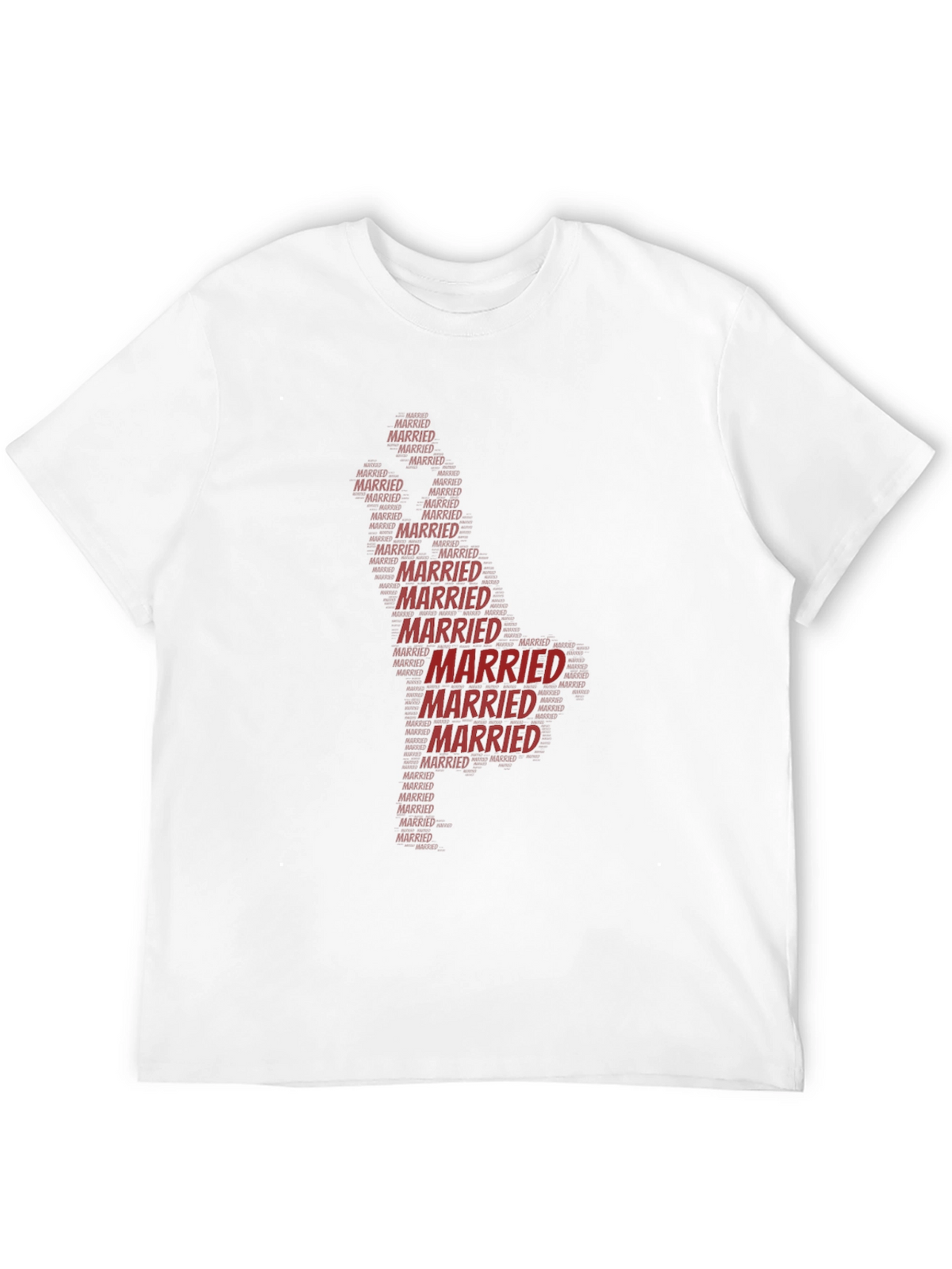 Married Word Art Graphic T-Shirt