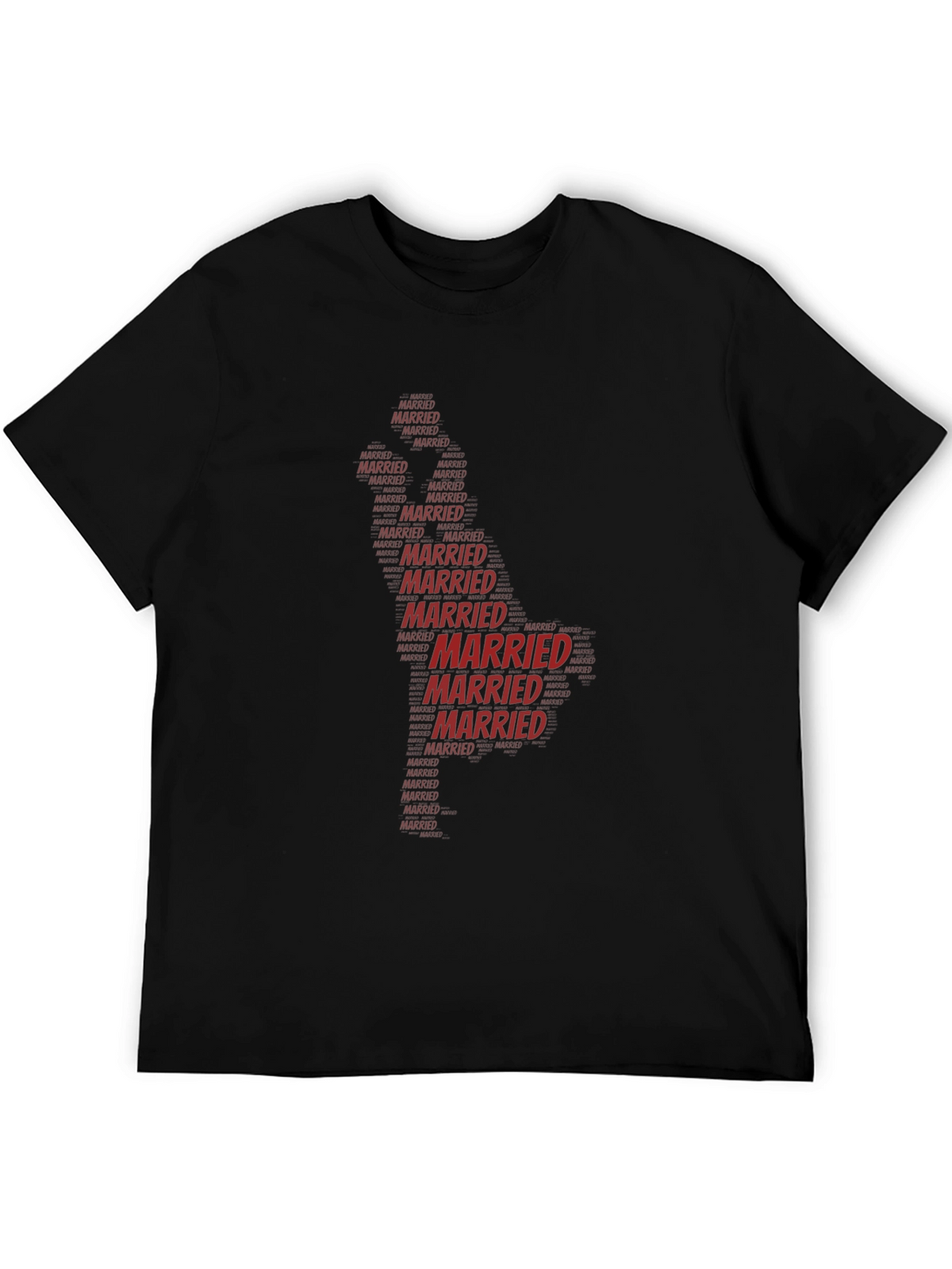 Married Word Art Graphic T-Shirt