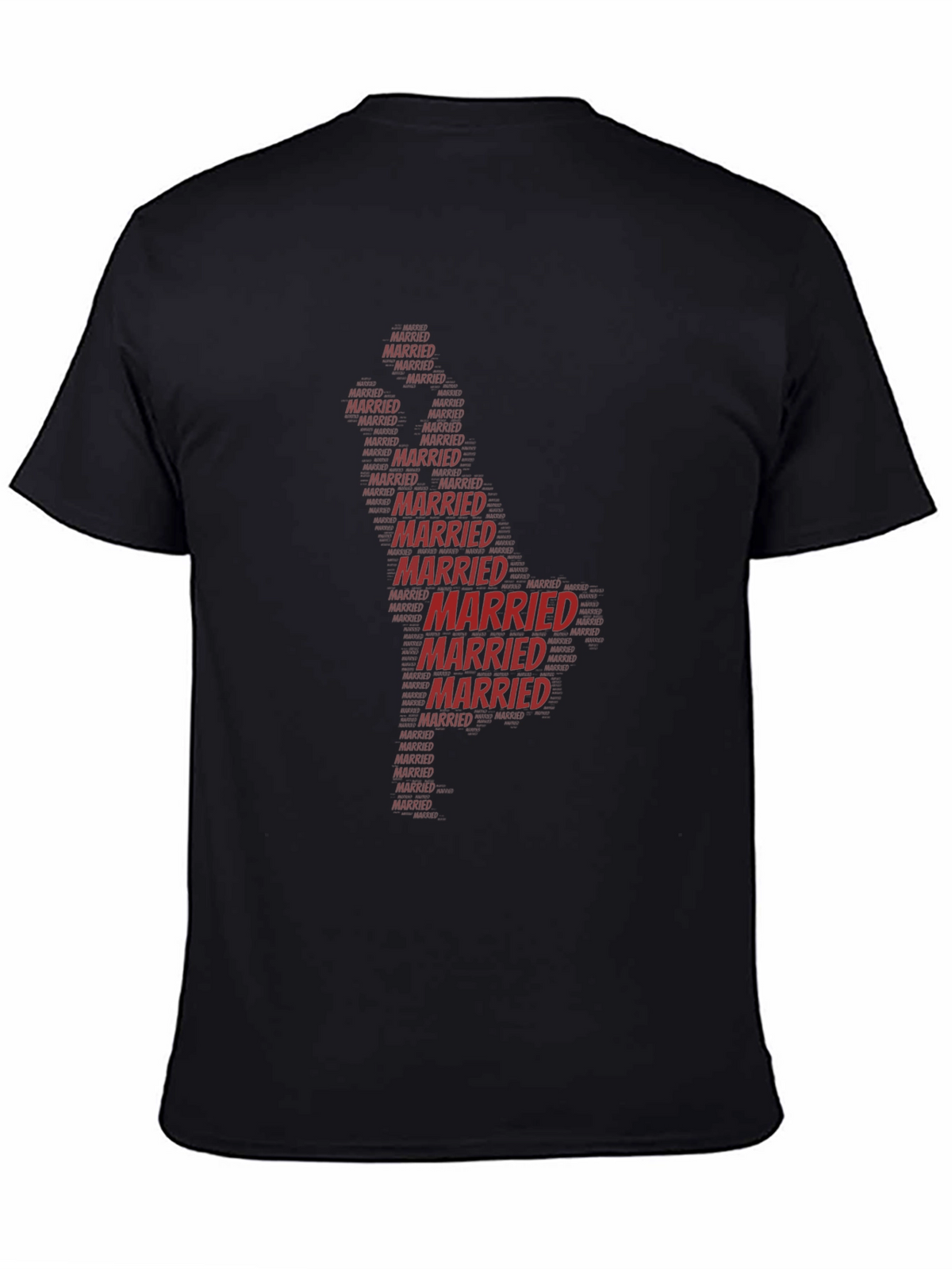 Married Word Art Graphic T-Shirt