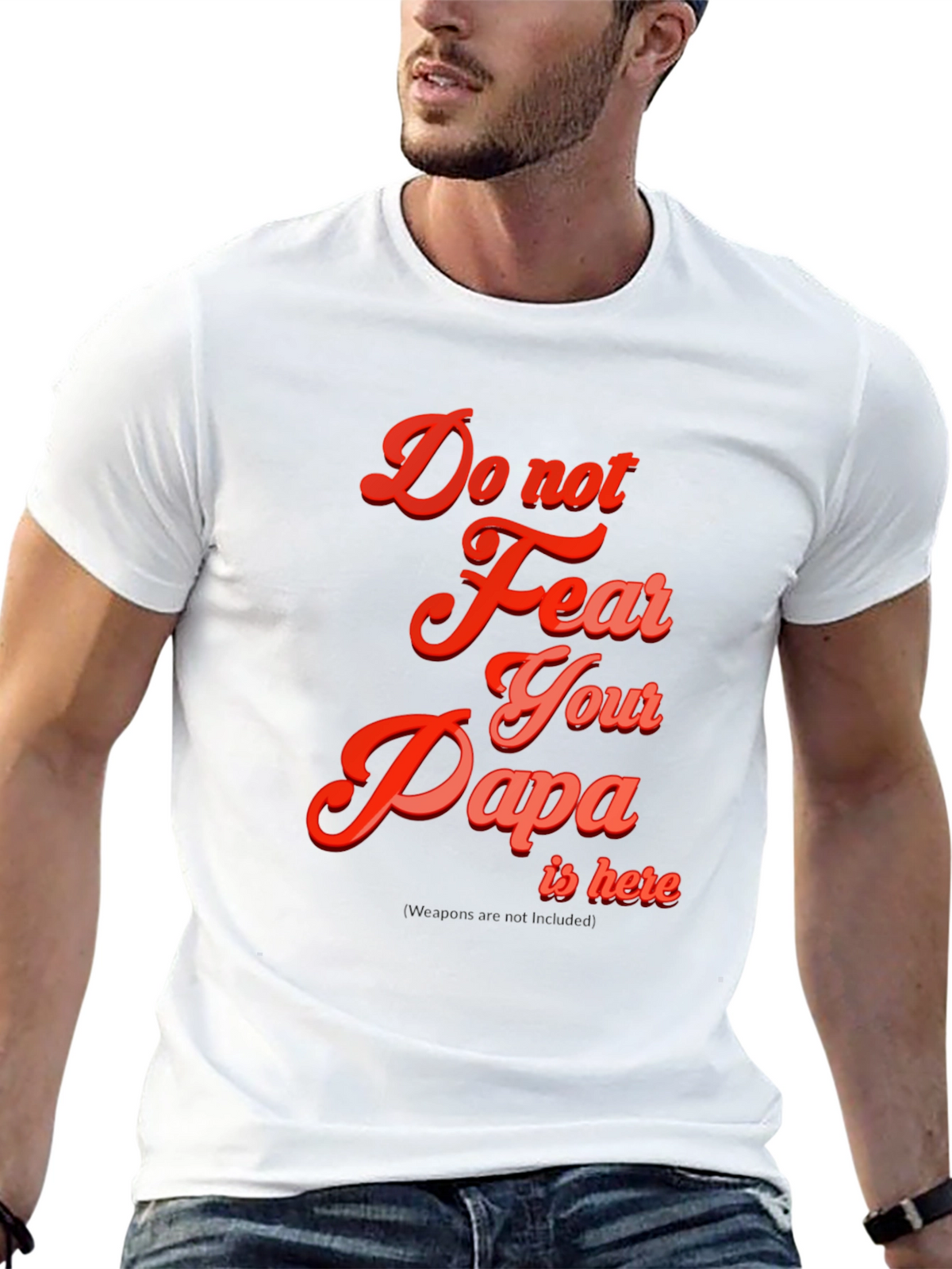 Do Not Fear Papa T-Shirt - Black Cotton Blend