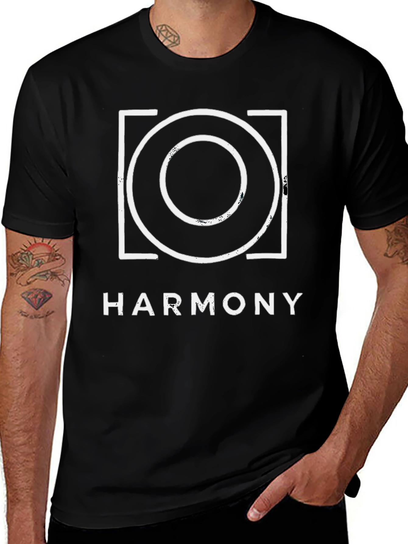 Harmony Graphic Tee - Circle Square Design