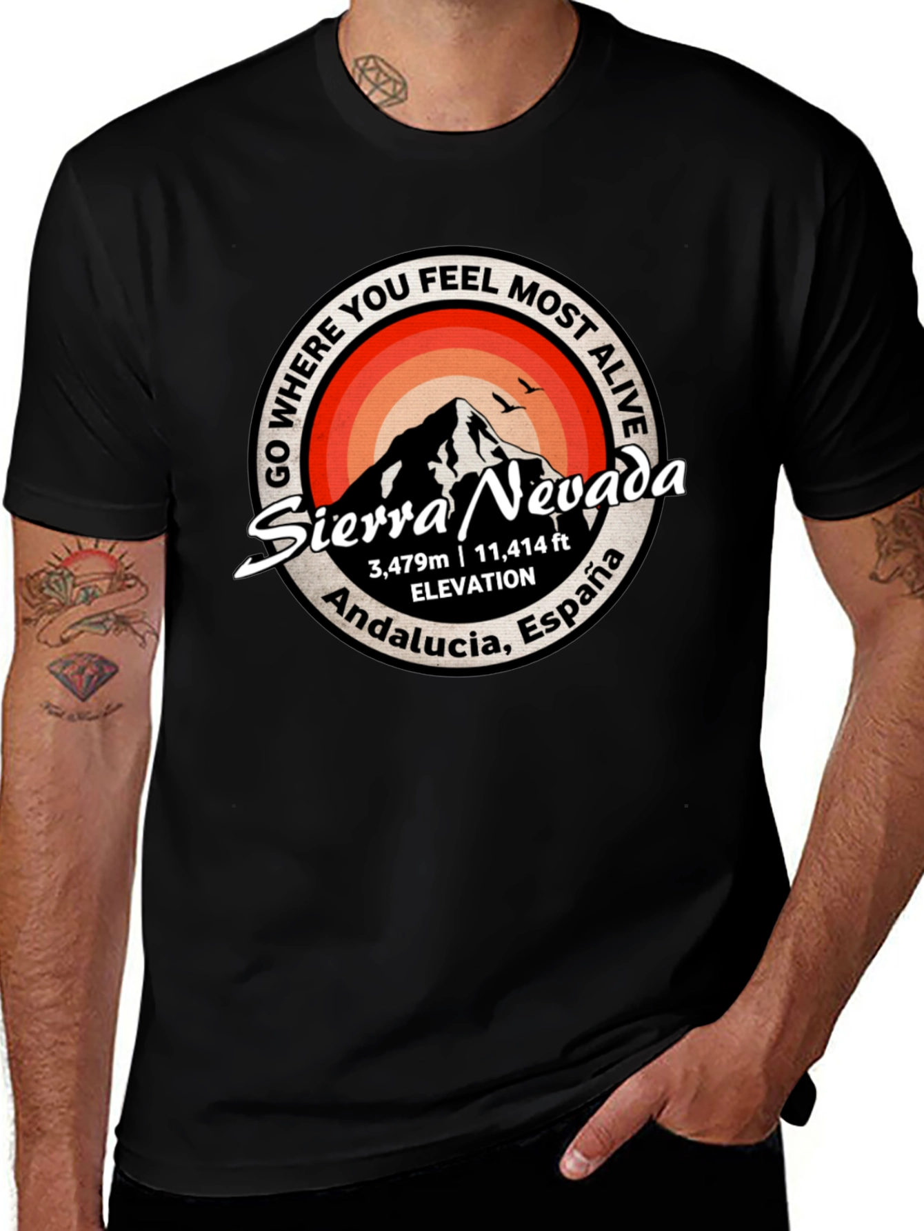Sierra Nevada T-Shirt: Andalucia Spain Mountain Tee