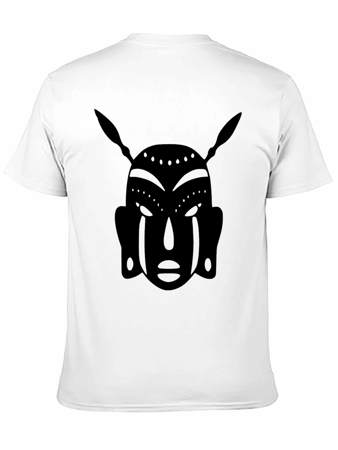 Tribal Mask Graphic Tee - Stylish Mens Black T-Shirt
