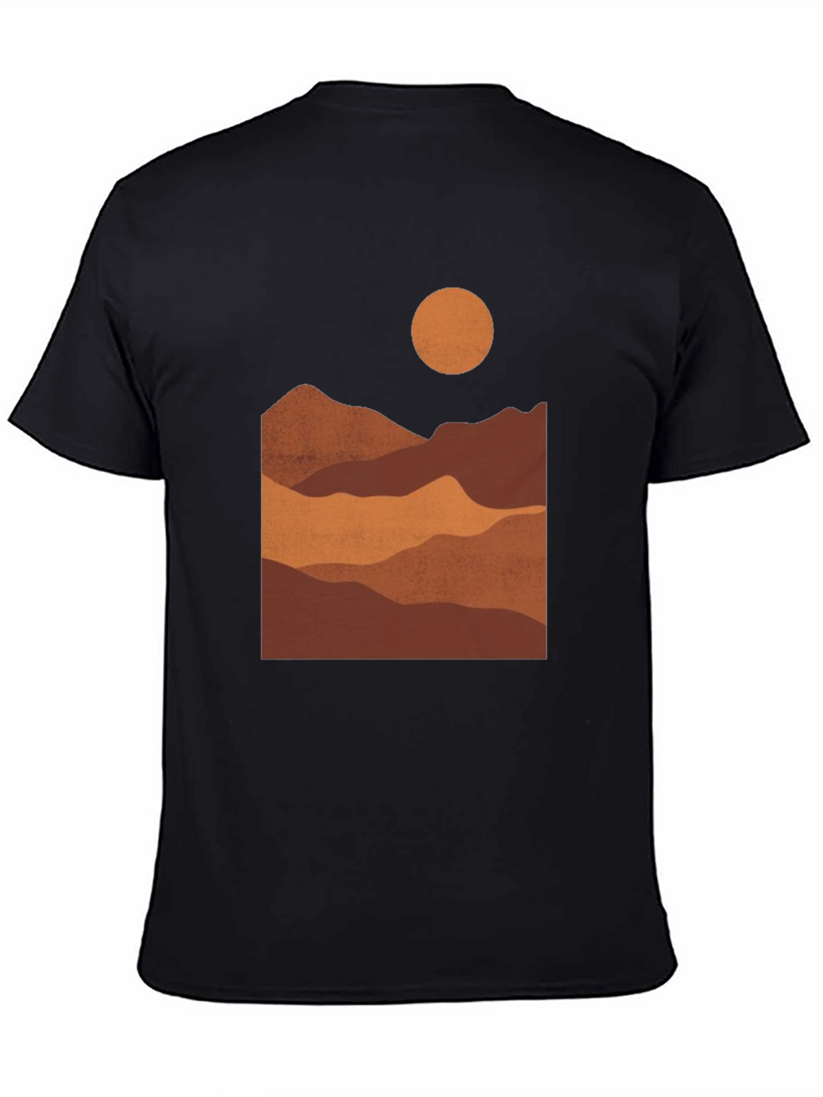 Mountain Landscape Graphic Tee - Black