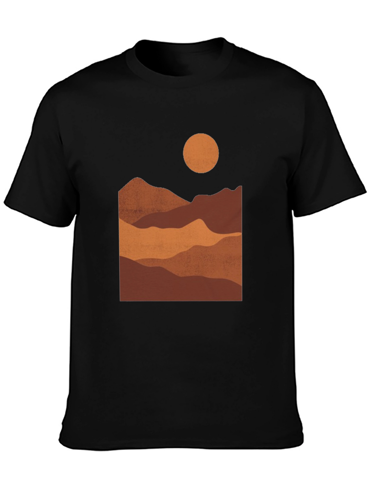 Mountain Landscape Graphic Tee - Black