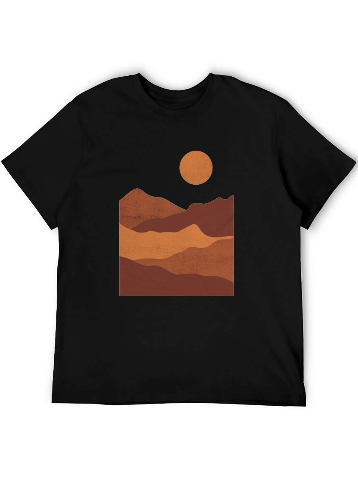 Mountain Landscape Graphic Tee - Black
