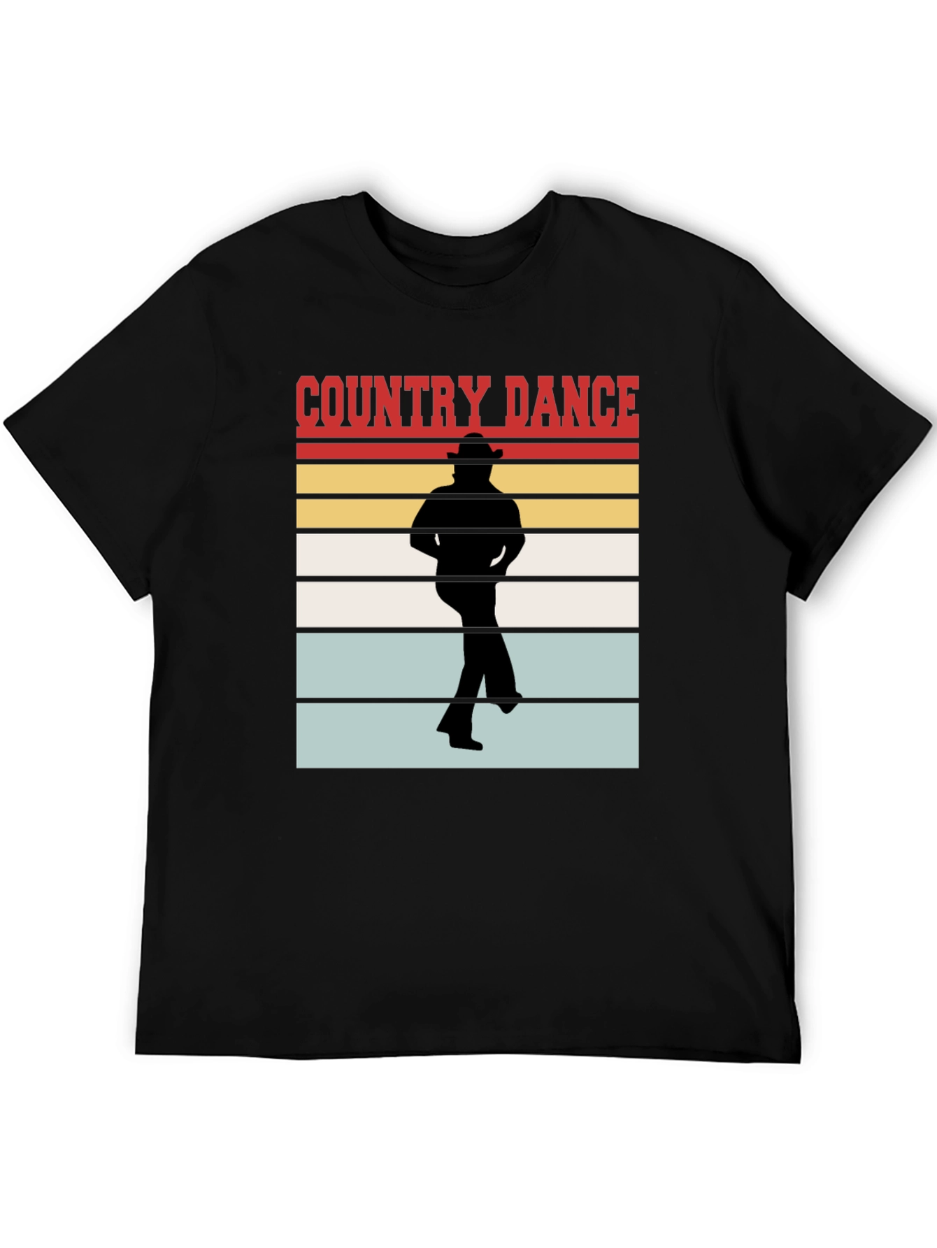Country Dance Graphic T-Shirt - Western Style