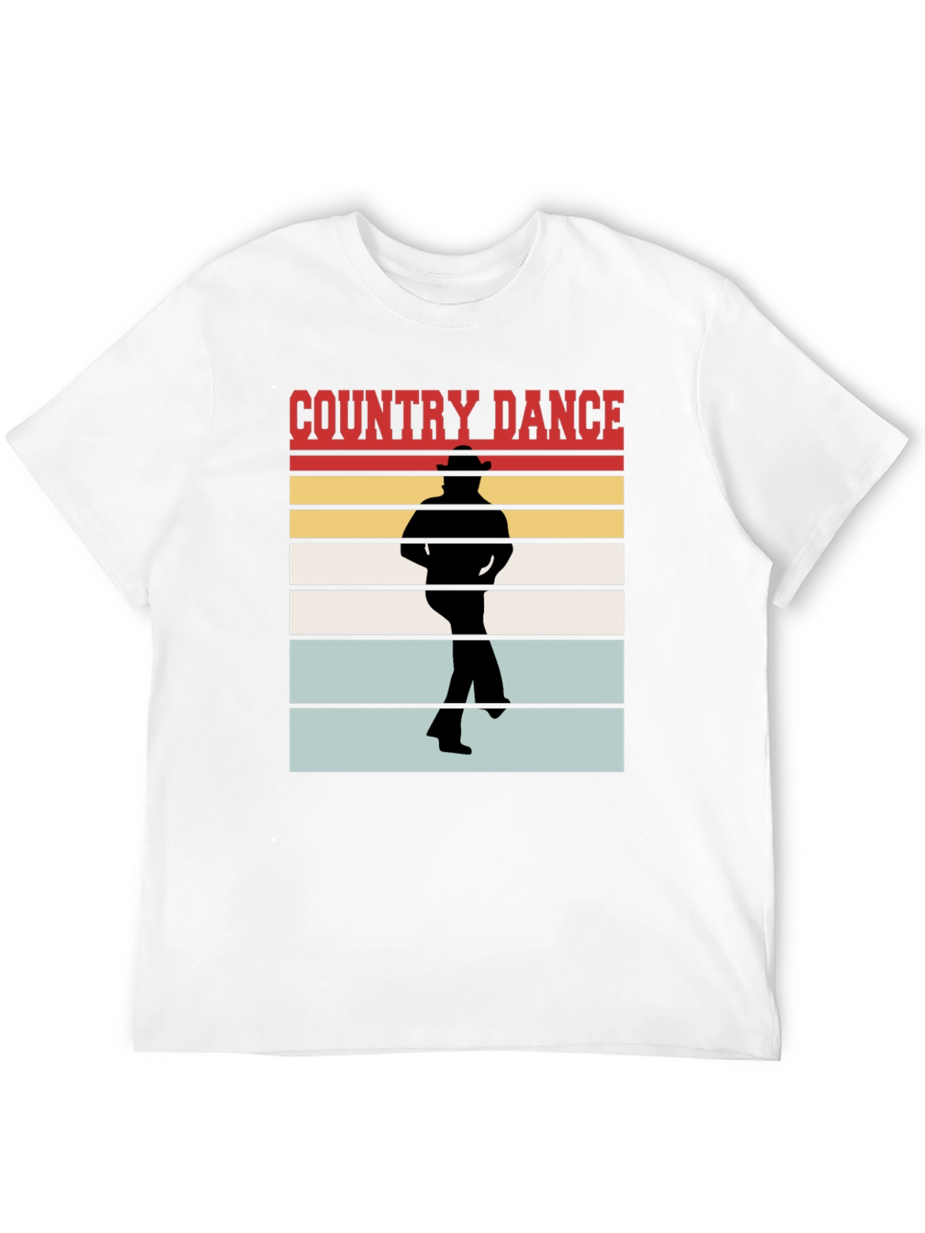 Country Dance Graphic T-Shirt - Western Style