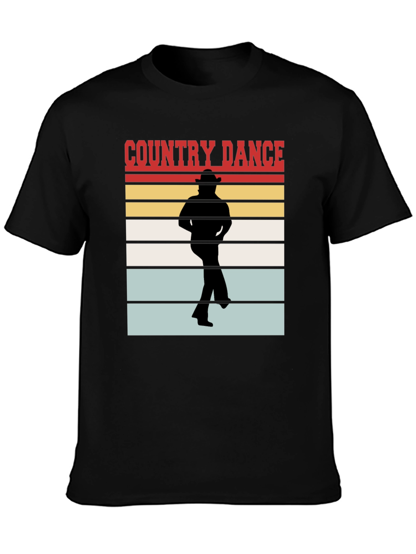 Country Dance Graphic T-Shirt - Western Style