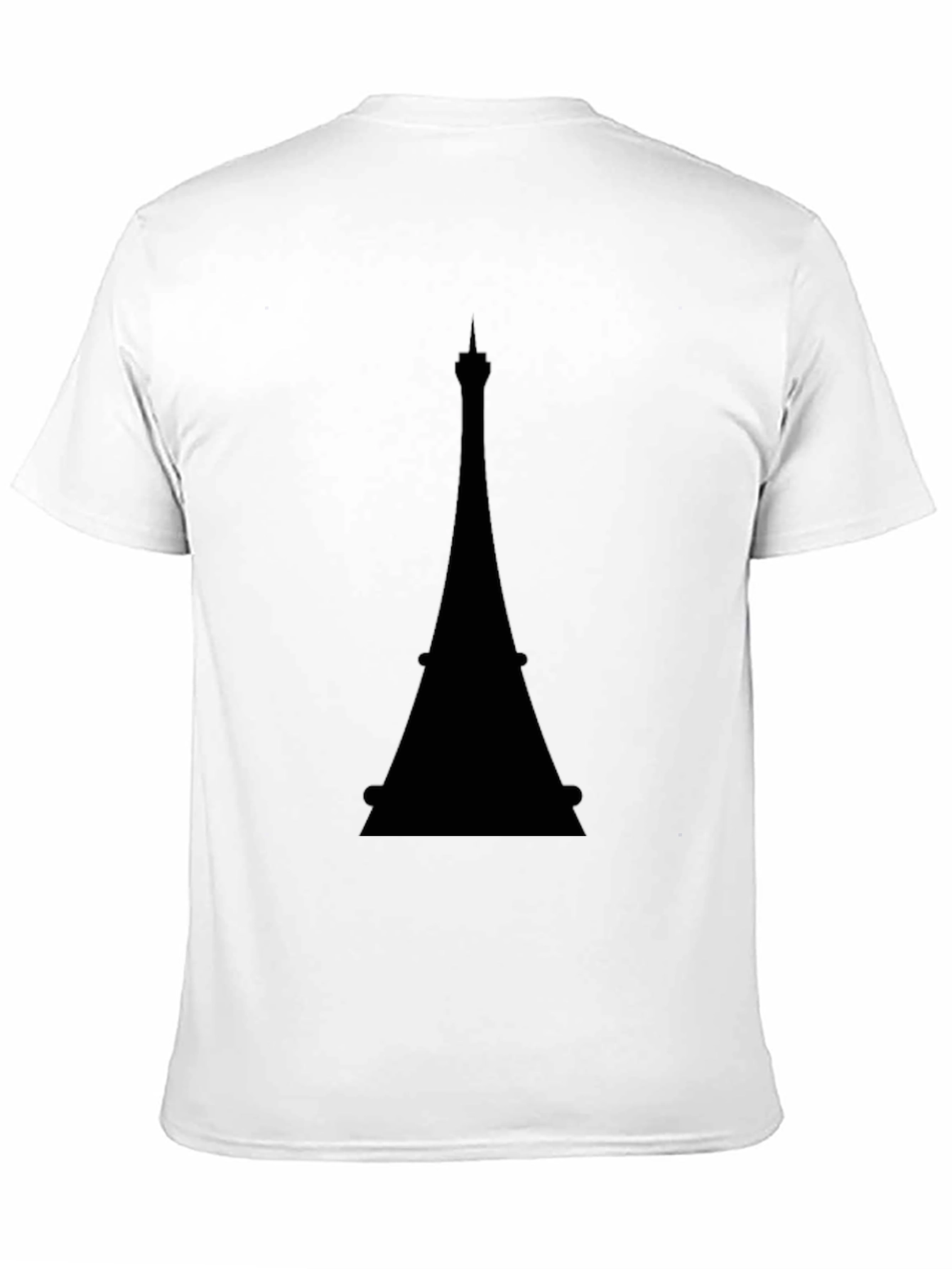 Eiffel Tower Graphic Tee - Black Cotton T-Shirt