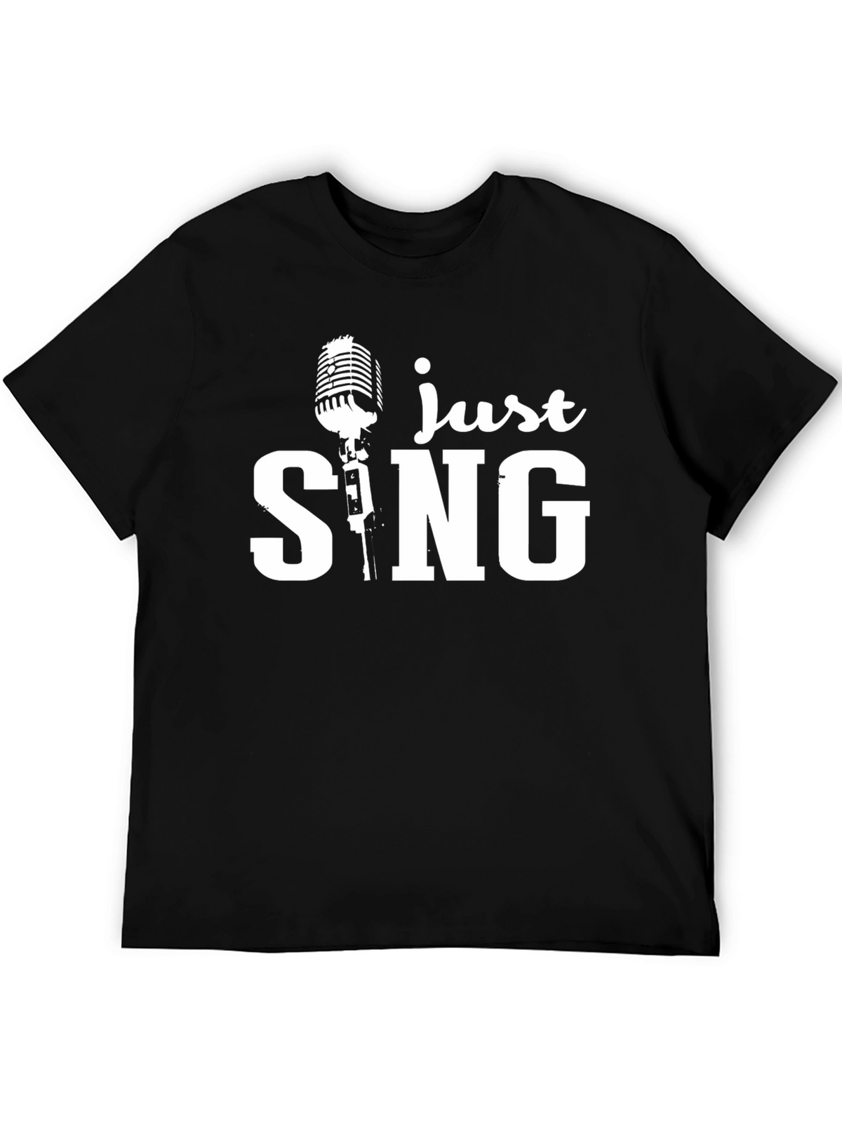 Just Sing T-Shirt - Retro Microphone Design