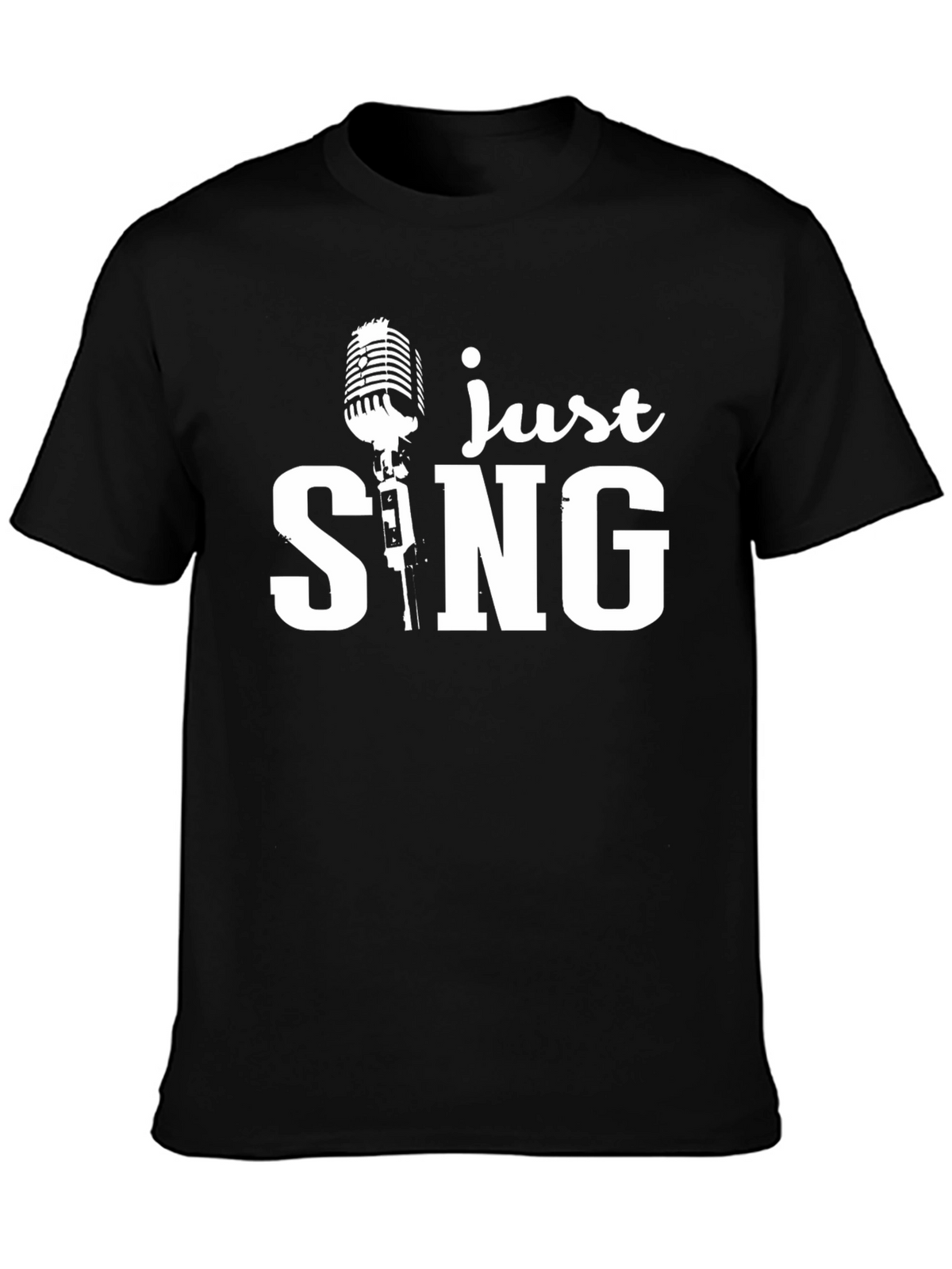 Just Sing T-Shirt - Retro Microphone Design