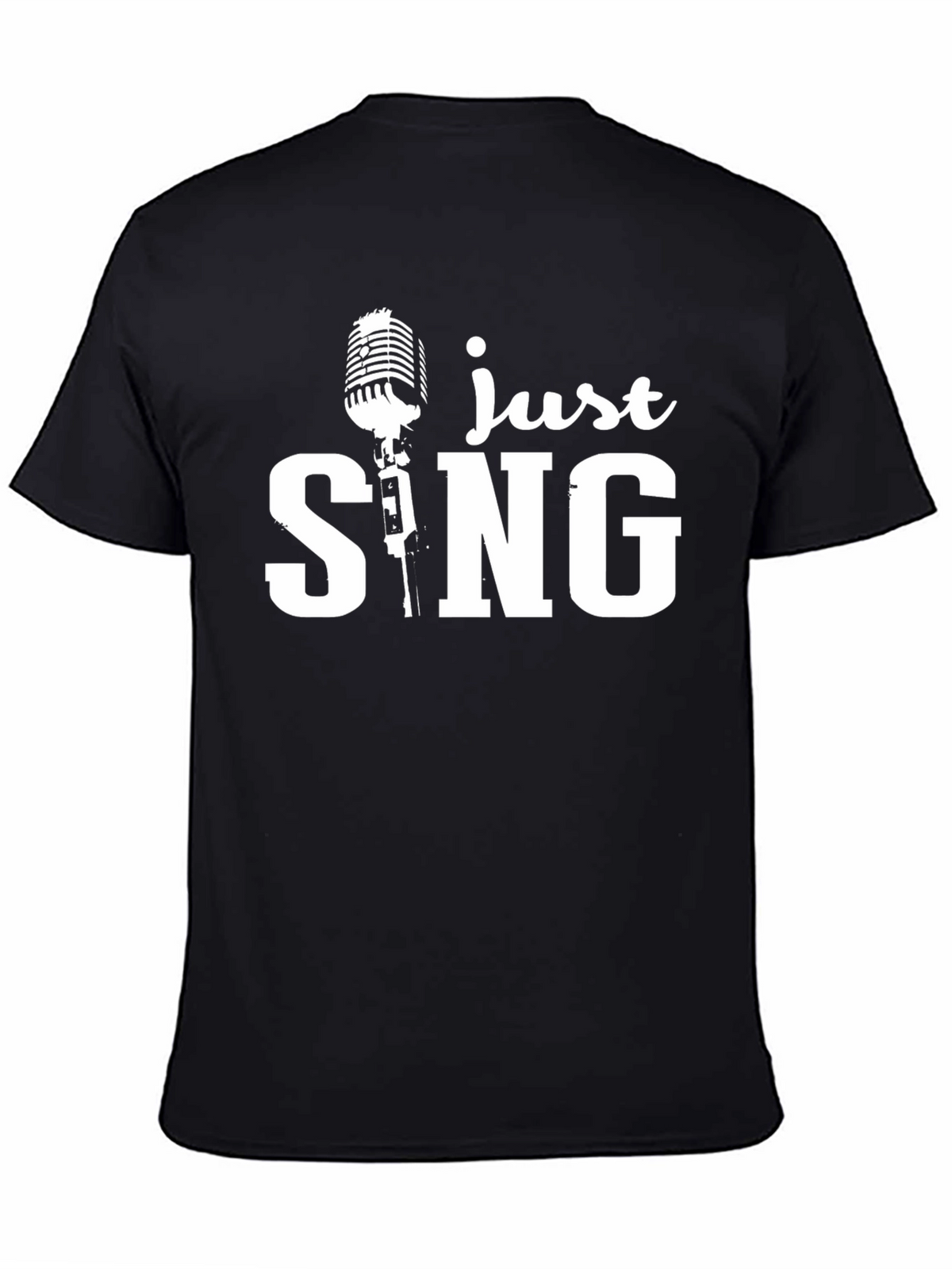 Just Sing T-Shirt - Retro Microphone Design