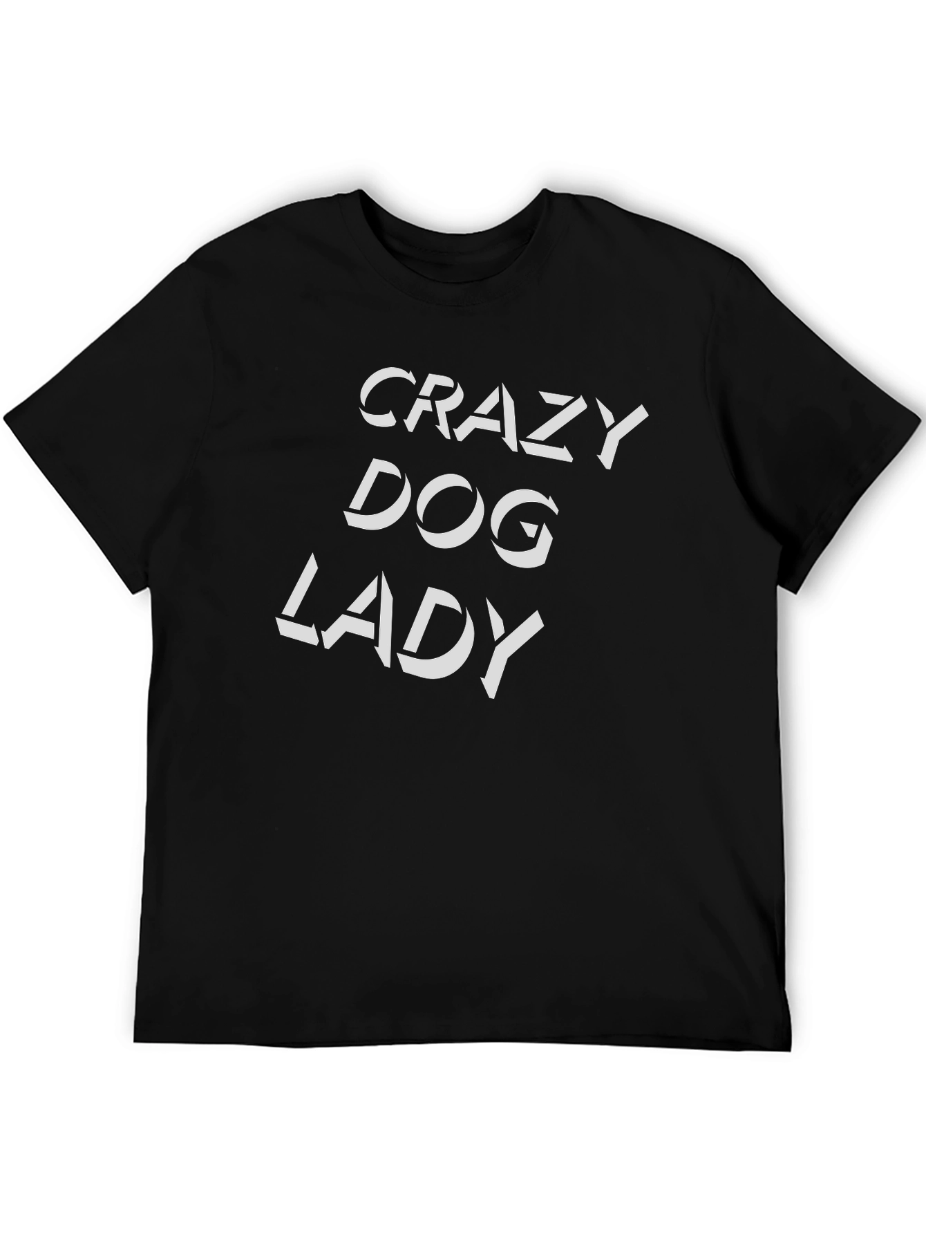 Crazy Dog Lady Black T-Shirt