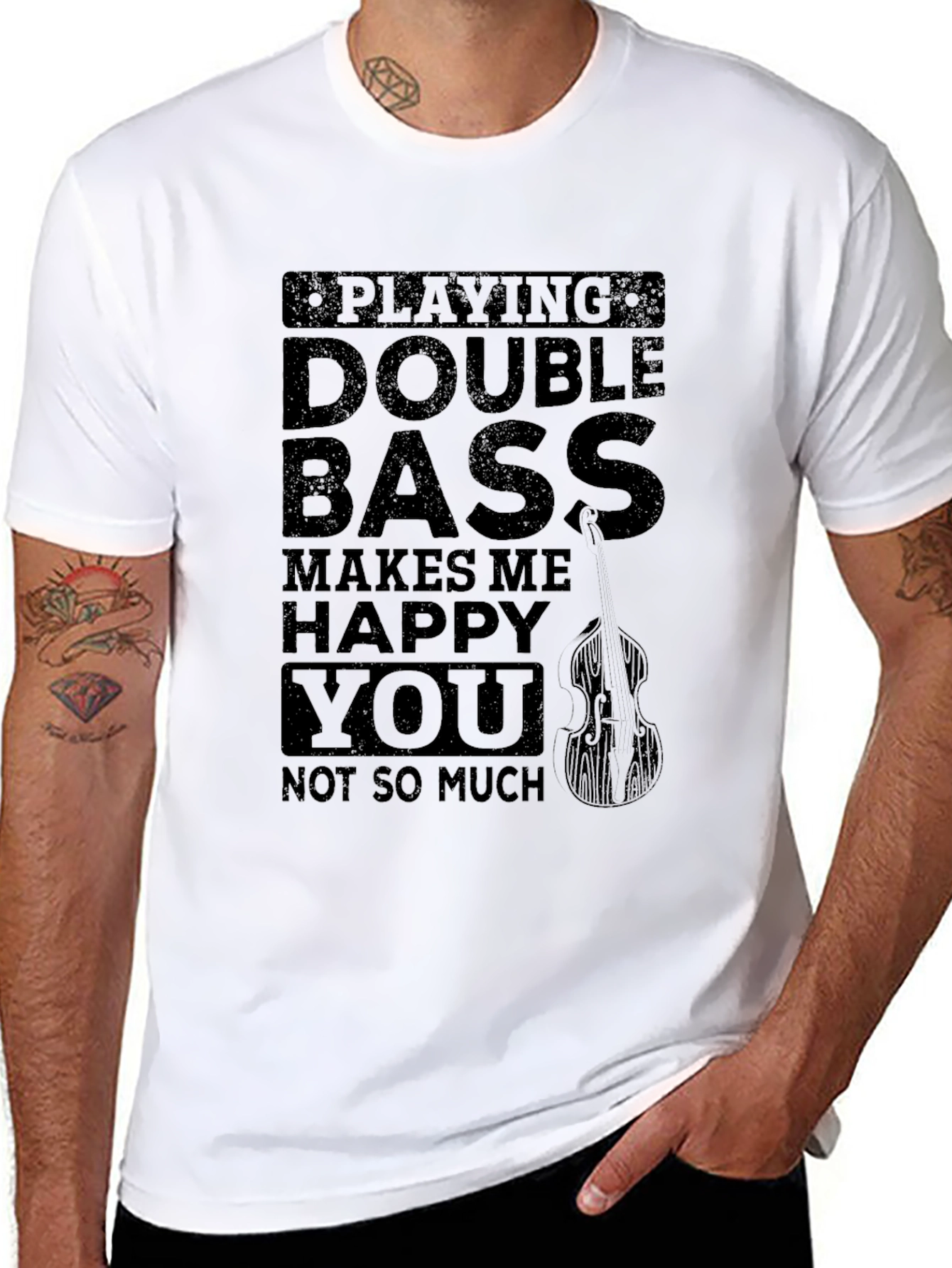 Double Bass Makes Me Happy T-Shirt
