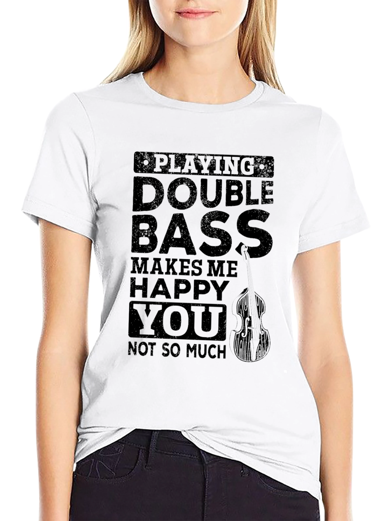 Double Bass Makes Me Happy T-Shirt