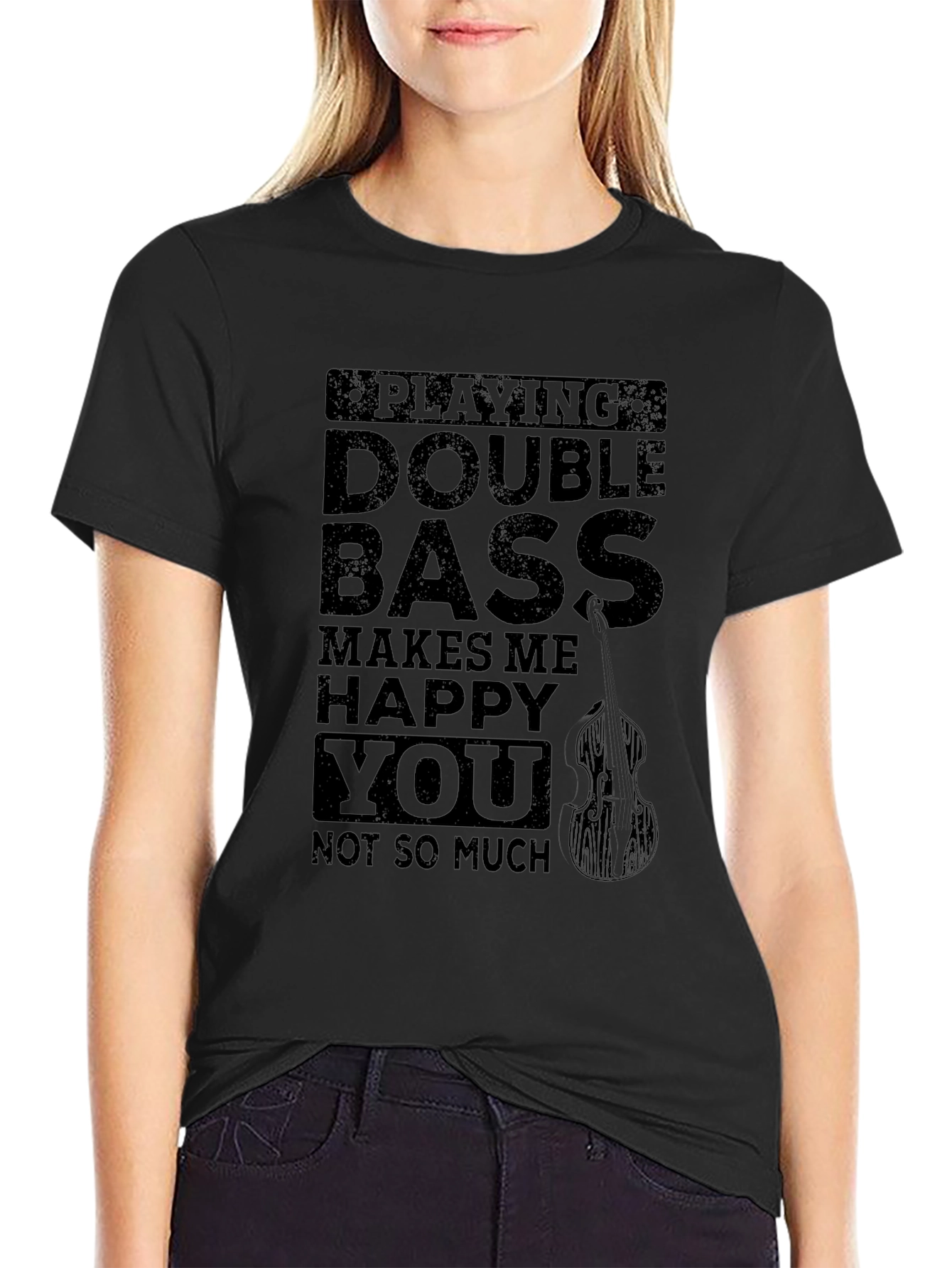 Double Bass Makes Me Happy T-Shirt