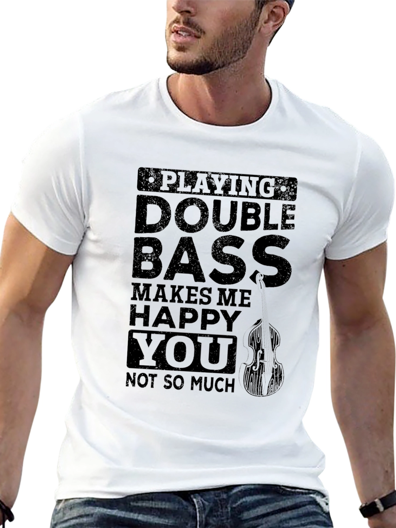 Double Bass Makes Me Happy T-Shirt