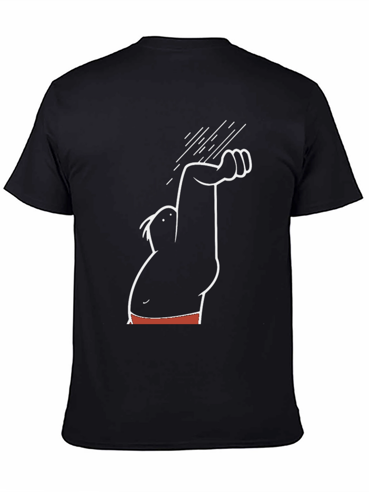 Funny Cartoon Graphic Tee - Black