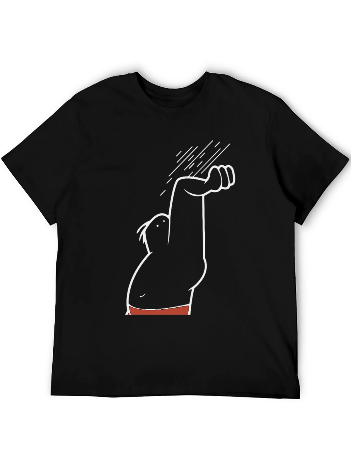 Funny Cartoon Graphic Tee - Black